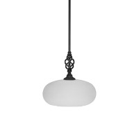 Elegant Pendant With Hang Straight Swivel Shown In Matte Black Finish With 13