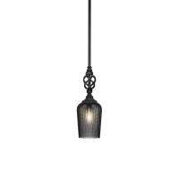 Elegant Mini Pendant With Hang Straight Swivel Shown In Matte Black Finish With 5