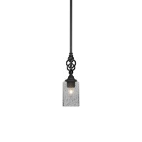 Elegant Mini Pendant With Hang Straight Swivel Shown In Matte Black Finish With 4