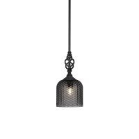 Elegant Pendant With Hang Straight Swivel Shown In Matte Black Finish With 7