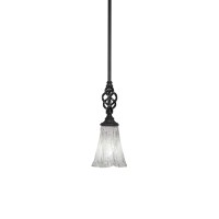 Elegant Mini Pendant With Hang Straight Swivel Shown In Matte Black Finish With 5.5