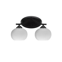 Zilo 2 Light Bath Bar Shown In Matte Black Finish With 7