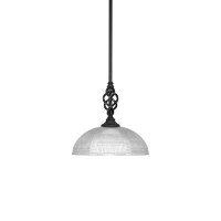 Elegant Pendant With Hang Straight Swivel Shown In Matte Black Finish With 13