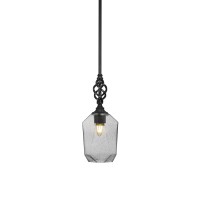 Elegant Pendant With Hang Straight Swivel Shown In Matte Black Finish With 6.25