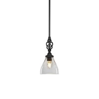 Elegant Mini Pendant With Hang Straight Swivel Shown In Matte Black Finish With 6.25