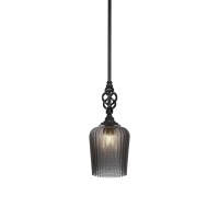 Elegant Pendant With Hang Straight Swivel Shown In Matte Black Finish With 9