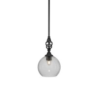 Elegant Pendant With Hang Straight Swivel Shown In Matte Black Finish With 11.75