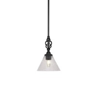 Elegant Mini Pendant With Hang Straight Swivel Shown In Matte Black Finish With 7