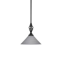 Elegant Pendant With Hang Straight Swivel Shown In Matte Black Finish With 12