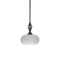 Elegant Mini Pendant With Hang Straight Swivel Shown In Matte Black Finish With 10