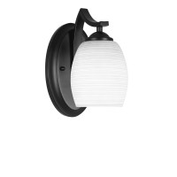 Zilo Wall Sconce Shown In Matte Black Finish With 5