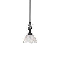 Elegant Mini Pendant With Hang Straight Swivel Shown In Matte Black Finish With 7