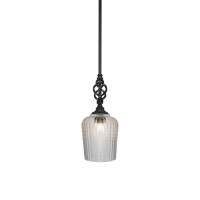 Elegant Pendant With Hang Straight Swivel Shown In Matte Black Finish With 9