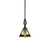 Elegant Mini Pendant With Hang Straight Swivel Shown In Matte Black Finish With 7