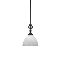 Elegant Pendant With Hang Straight Swivel Shown In Matte Black Finish With 10.75