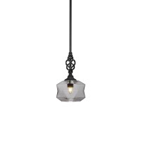 Elegant Pendant With Hang Straight Swivel Shown In Matte Black Finish With 8.75