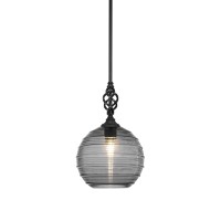 Elegant Mini Pendant With Hang Straight Swivel Shown In Matte Black Finish With 10