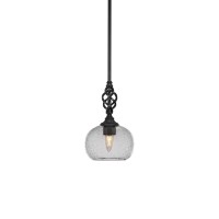 Elegant Mini Pendant With Hang Straight Swivel Shown In Matte Black Finish With 7