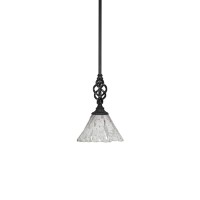 Elegant Mini Pendant With Hang Straight Swivel Shown In Matte Black Finish With 7