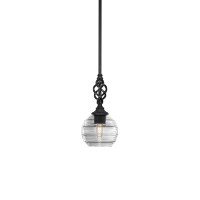 Elegant Mini Pendant With Hang Straight Swivel Shown In Matte Black Finish With 6