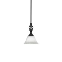 Elegant Mini Pendant With Hang Straight Swivel Shown In Matte Black Finish With 7