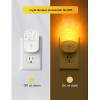 Emeritpro Night Lights Plug Into Wall, Amber Night Light, Led Dimmable Night Lights With Dusk To Dawn Brightness Adjustable Night Light For Kids, Hallway, Bedroom, Kitchen, Stairway, 2 Pack