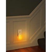 Emeritpro Night Lights Plug Into Wall, Amber Night Light, Led Dimmable Night Lights With Dusk To Dawn Brightness Adjustable Night Light For Kids, Hallway, Bedroom, Kitchen, Stairway, 2 Pack