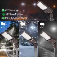 Ostek 300W Led Parking Lot Lights, Outdoor Commercial Area Lighting Fixture 42000Lm - Waterproof Ip65 5700K Led Shoebox Light With Slip Fitter Mount 100-277Vr