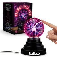 Baliboo Plasma Ball Light 3 Inches Touch Activated Lightning Globe Usb Battery Powered Magical Interactive Mood Setting