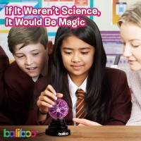 Baliboo Plasma Ball Light 3 Inches Touch Activated Lightning Globe Usb Battery Powered Magical Interactive Mood Setting