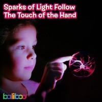 Baliboo Plasma Ball Light 3 Inches Touch Activated Lightning Globe Usb Battery Powered Magical Interactive Mood Setting