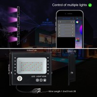 Lightstarter Led Flood Light 2 Pack 60W Rgb Flood Light Up Lights Indoor Uplights For Outdoor Parties Stage Lights Ip66 Waterproof (Watts, 60)