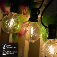 Sunsgne 25Ft Led Christmas String Lights, G40 Globe String Light With 25 Led Shatterproof Bulbs, Dimmable Waterproof Patio String Lights For Party Bistro Pergola Backyard Xmas Decoration, Green Wire