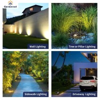 Gardenreet Landscape Well Lights Brass, Led Low Voltage Outdoor In Ground Lights, 12V Waterproof Garden Lights Wired Grated Top For Outside Driveway Walkway Path Without Mr16 Bulb