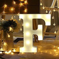 Amzure Led Marquee Letter Lights Sign F 26 Alphabet Light Up Letters Sign For Night Light Wedding Birthday Party Battery Powered