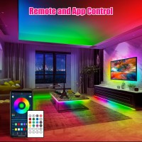 Maylit Icrgb Tv Led Backlight, 16.4Ft Bluetooth Led Lights For Tv 75-85In, 4Pcs Usb Powered Tv Lights Kit With Remote And App Control, Music Sync, Color Change With Tv Sound, Bias Lighting For Hdtv