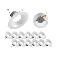 Nicor Lighting Dlr56V6 56Inch White 900 Lumen 3000K Recessed Led Downlight 12 Pack Dlr566091203Kwh12Pk