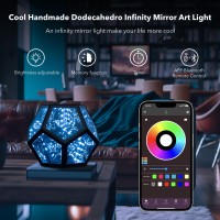 Infinity Dodecahedron Gaming Light Cool Rgbw Led Desk Table Lamp Light For Bedroom Gaming Room Decor Unique Colorful Mood Chan