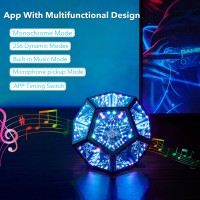 Infinity Dodecahedron Gaming Light Cool Rgbw Led Desk Table Lamp Light For Bedroom Gaming Room Decor Unique Colorful Mood Chan