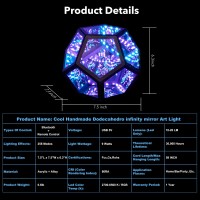 Infinity Dodecahedron Gaming Light Cool Rgbw Led Desk Table Lamp Light For Bedroom Gaming Room Decor Unique Colorful Mood Chan