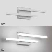 Aipsun 22Inch Led Bathroom Vanity Lighting Fixtures Modern Vanity Light Silver Bath Vanity Lighting (White Light 6000K)