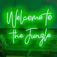 Welcome To The Jungle Led Neon Sign For Wall Decor Custom Personalized Indoor Bedroom Home Neon Light Signs Large Birthday Wedding Christmas Living Room Business Gift Adult Girl Boy-Pink,29.5 In