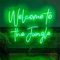 Welcome To The Jungle Led Neon Sign For Wall Decor Custom Personalized Indoor Bedroom Home Neon Light Signs Large Birthday Wedding Christmas Living Room Business Gift Adult Girl Boy-Pink,29.5 In