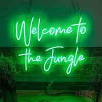 Welcome To The Jungle Led Neon Sign For Wall Decor Custom Personalized Indoor Bedroom Home Neon Light Signs Large Birthday Wedding Christmas Living Room Business Gift Adult Girl Boy-Pink,29.5 In