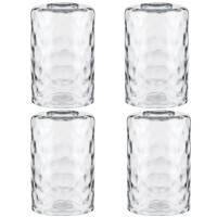 Skelang 4-Pack Hammered Glass Shade, Cylinder Light Shade With 1-5/8