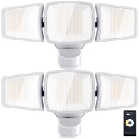 Ustellar 30W Smart Led Motion Sensor Security Light Outdoor Dimmable White 2700K-6500K Wifi Exterior Led Flood Light Fixture App Control Works With Alexa/Google Outside Spotlight House Garage 2 Pack