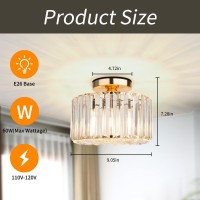 Semi Flush Mount Ceiling Light Crystal Chandelier Modern Ceiling Light Fixture Hallway Light Fixtures Ceiling Gold Flush Mount