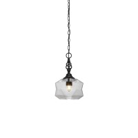 Elegant Pendant Shown In Matte Black Finish With 8.75