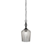 Elegant Pendant Shown In Matte Black Finish With 9