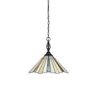 Elegant Pendant Shown In Matte Black Finish With 16